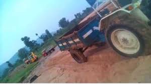 rajgarh,SDM action, illegal excavation complaint, JCB, tractor seized sand