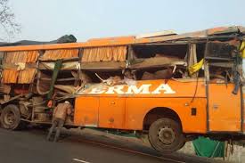 Chhindwara, High speed bus, falls uncontrolled,two women dead