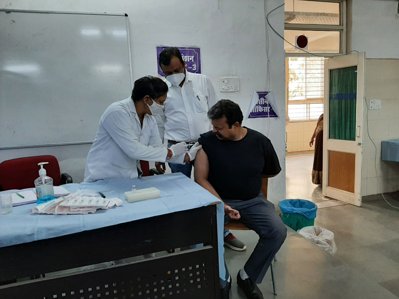 sagar, Commissioner Mukesh Shukla, got second dose ,vaccine