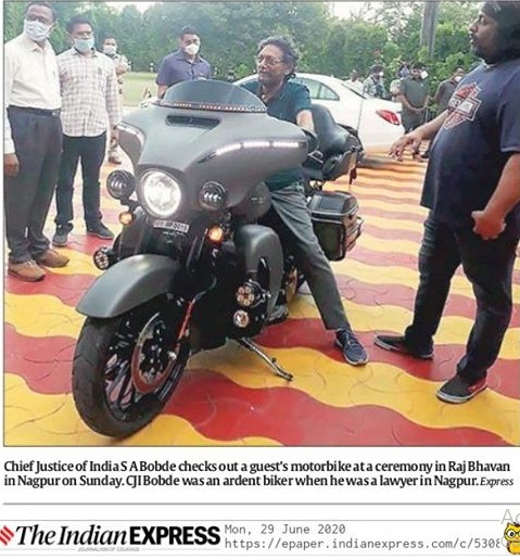 bhopal,picture published, indian Express , shows , social justice , Chief Justice.