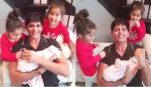 mumbai,Karanvir Bohra, becomes father, three daughters, shared video, social media