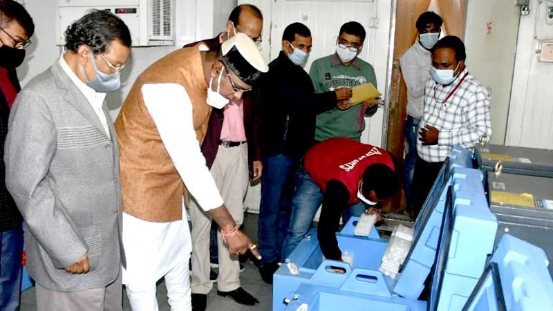 bhopal,MP 94 thousand ,corona vaccine arrived, Minister Sarang inspected