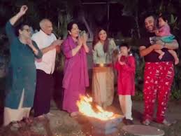 mumbai, Actress Shilpa Shetty ,celebrated Lohri, with family pomp
