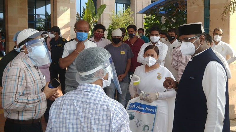 bhopal, Medical Education Minister Sarang ,inspected AIIMS, Kovid Center