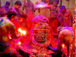 ujjain,Holi festival , celebrated first, courtyard of Mahakal