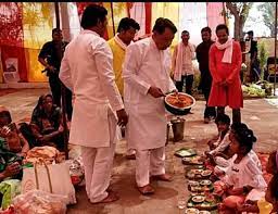 anuppur, Minister Bisahulal Singh ,worshiped with family