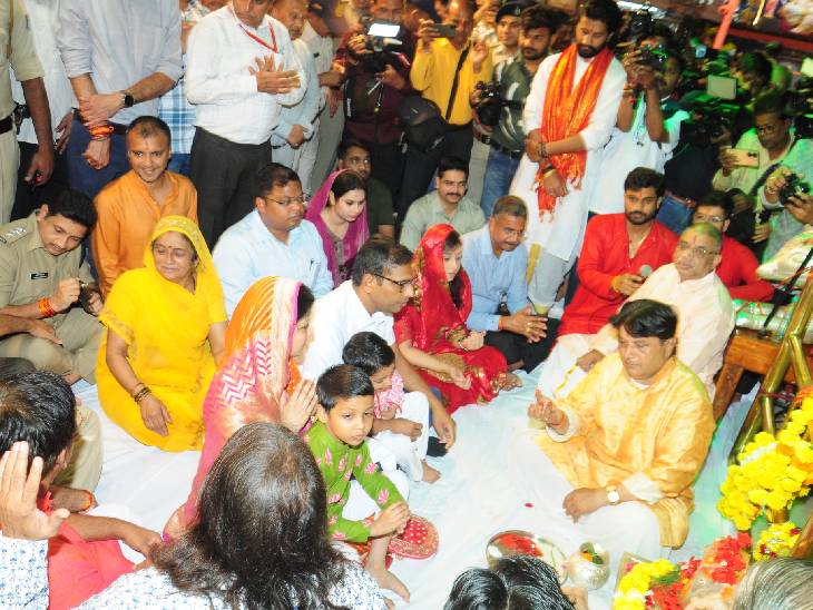 Devotees gathered in Khajrana temple 