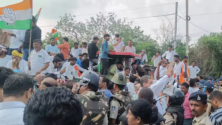 Congress took out Kisan Nyay Yatra in Bhopal