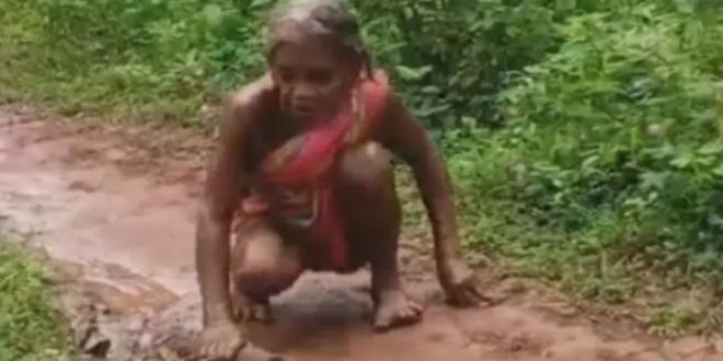 Odisha woman crawled 2KM to collect 