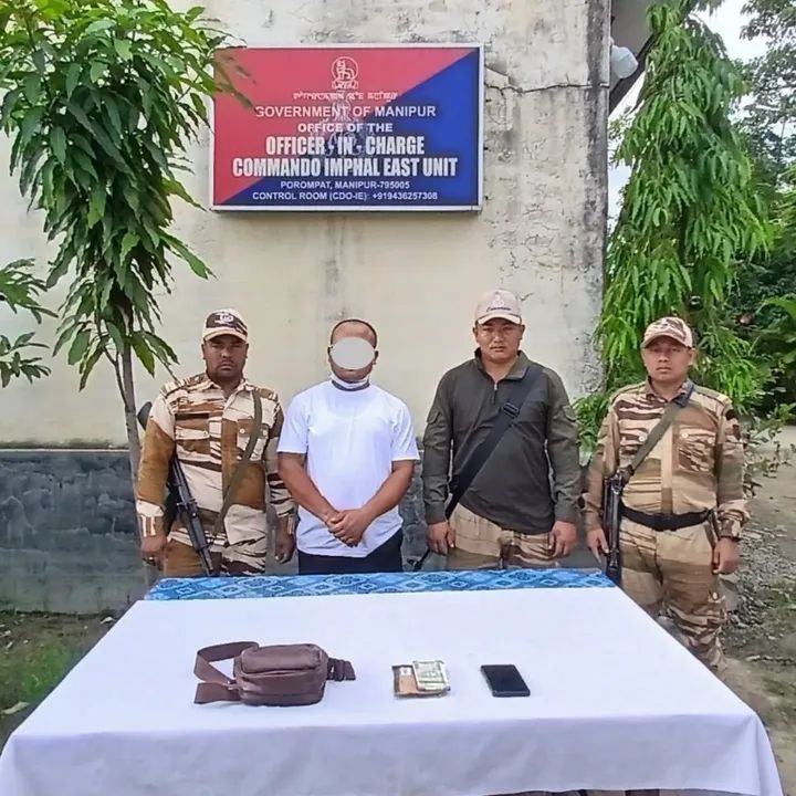 imphal, Manipur One militant arrested, arms
