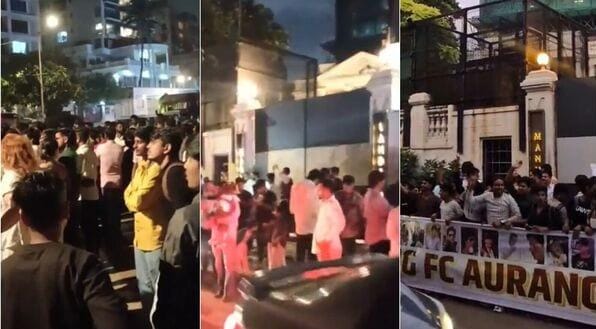 mumbai,   gathered outside Mannat ,Shah Rukh Khan