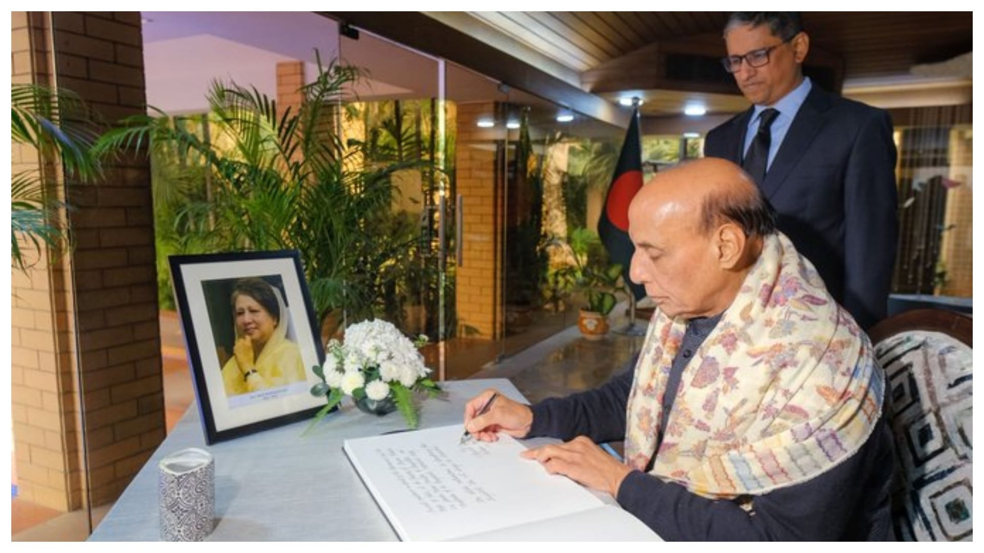 Rajnath Singh, pays tribute to Khaleda Zia