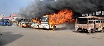 A massive, Katni bus stand gutted, shops; questions also,dministrative mismanagement.