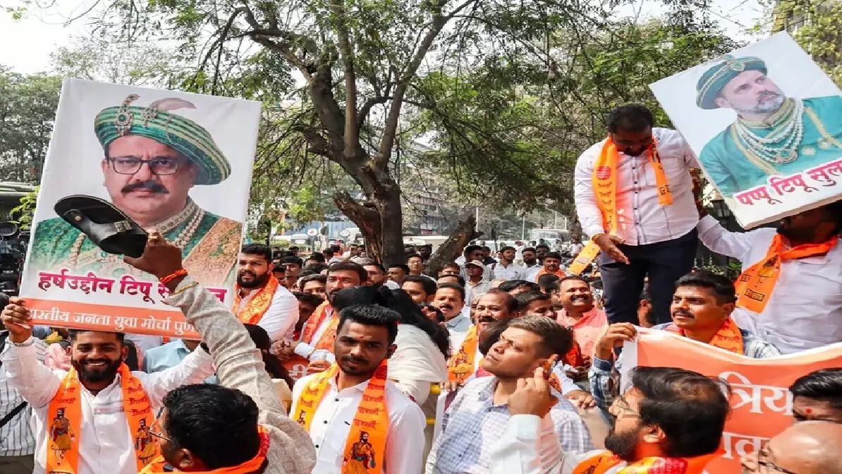 Massive uproar,over Shivaji-Tipu dispute, 9 people injured