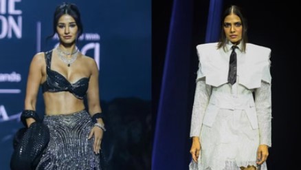 Disha Patani and Malavika Mohanan became showstoppers and added glamour to the fashion show.