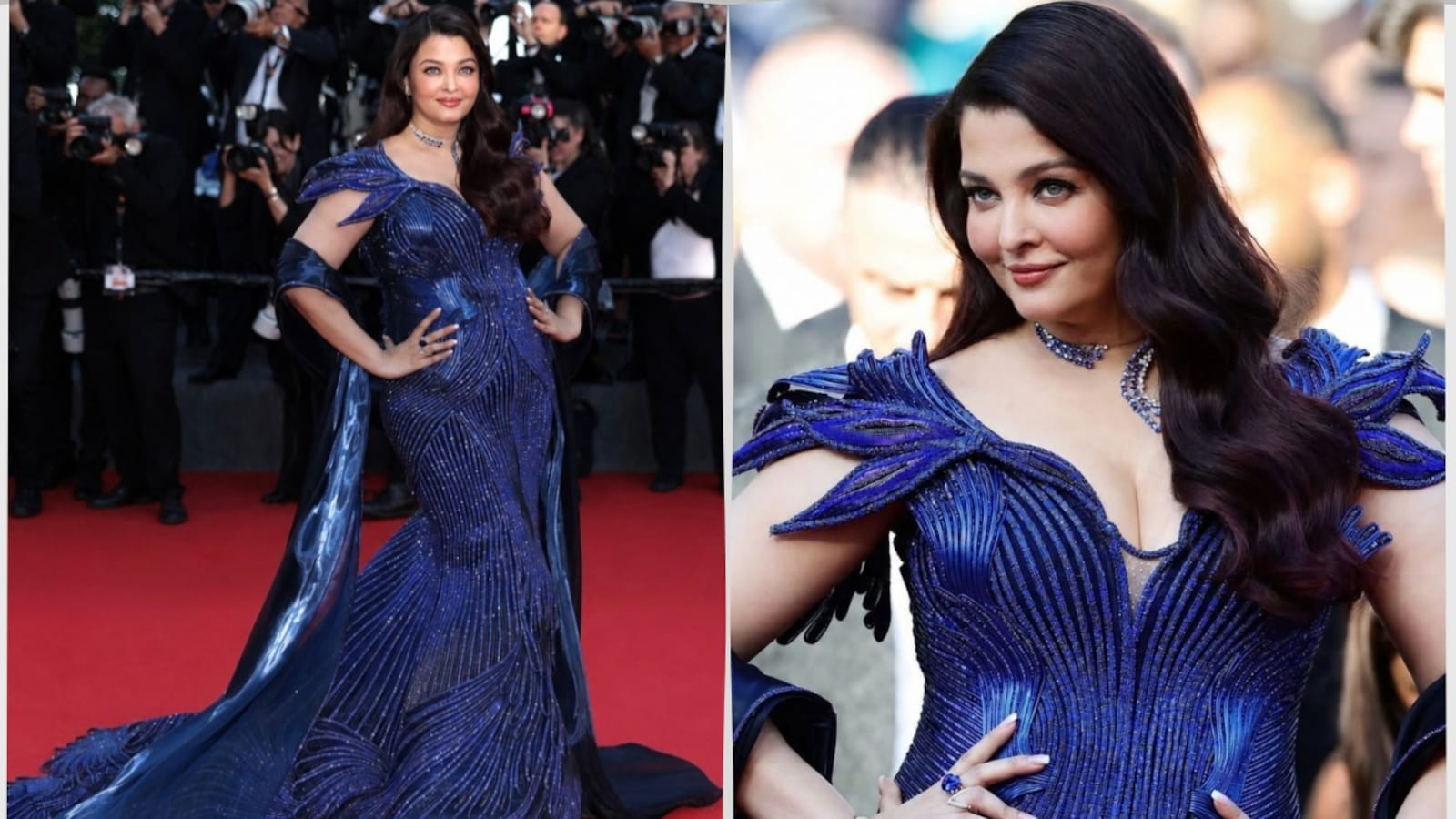  Aishwarya Rai dazzles ,t Cannes 2026, oozing glamour, sapphire blue gown