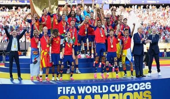  Spain , world champion, defeats Argentina, 1-0 in the final.