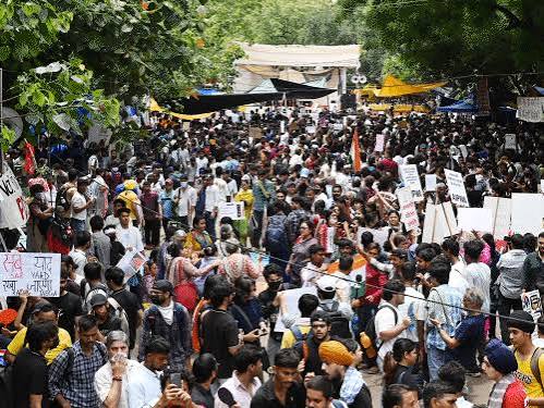Jantar Mantar Violence,  police , anti-social elements ,protest.