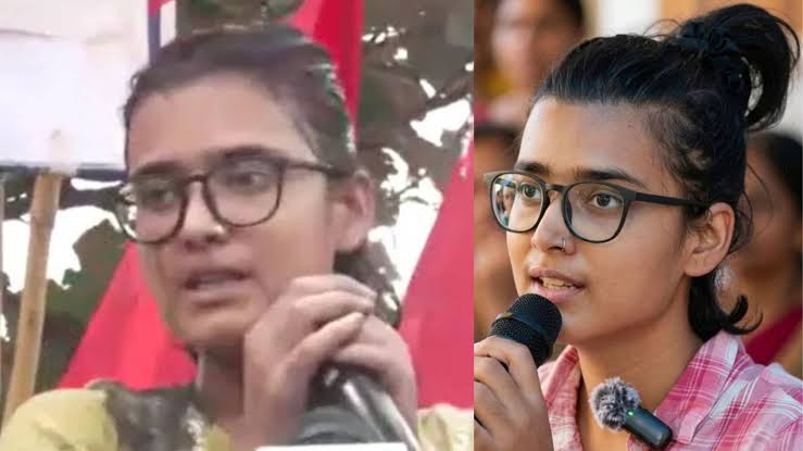 Ranchi student protest,ink, AISA President Neha Bor